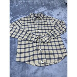 UNTUCKit Slim Fit Men Casual Plaid Shirt Blue/yellow Sz Medium Button Down LS